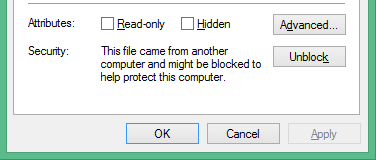 Microsoft Windows File Unblock